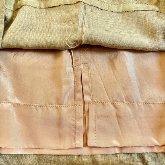 Vintage 60s Susan Thomas Tweed Mustard Yellow Skirt 100% Rayon 28" - Picture 7 of 10